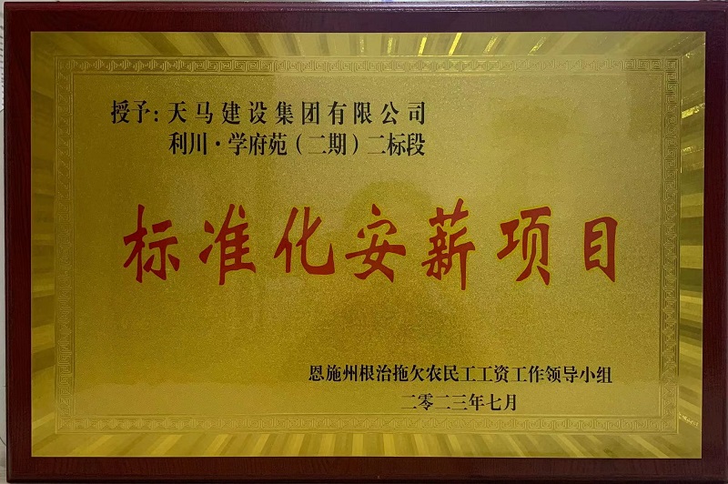 恩施州“標準化安薪項目”（利川·學(xué)府苑二標段）