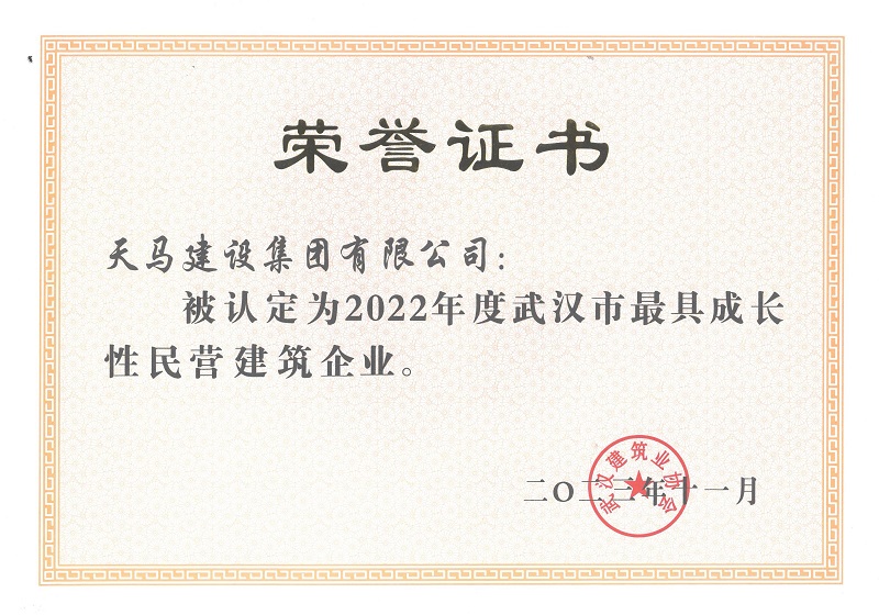 2022年度武漢市最具成長(cháng)性民營(yíng)企業(yè)